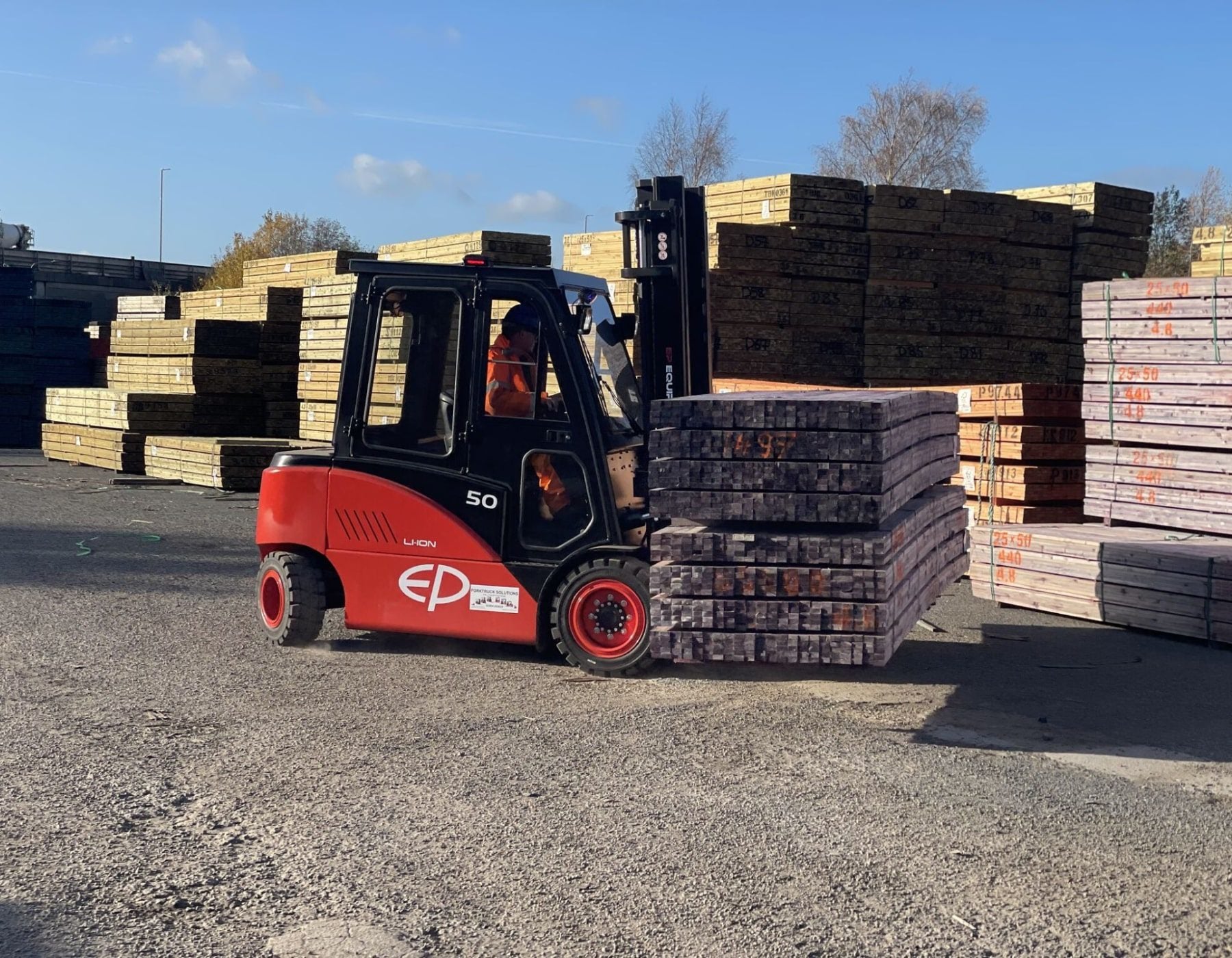Red EP electric forklift