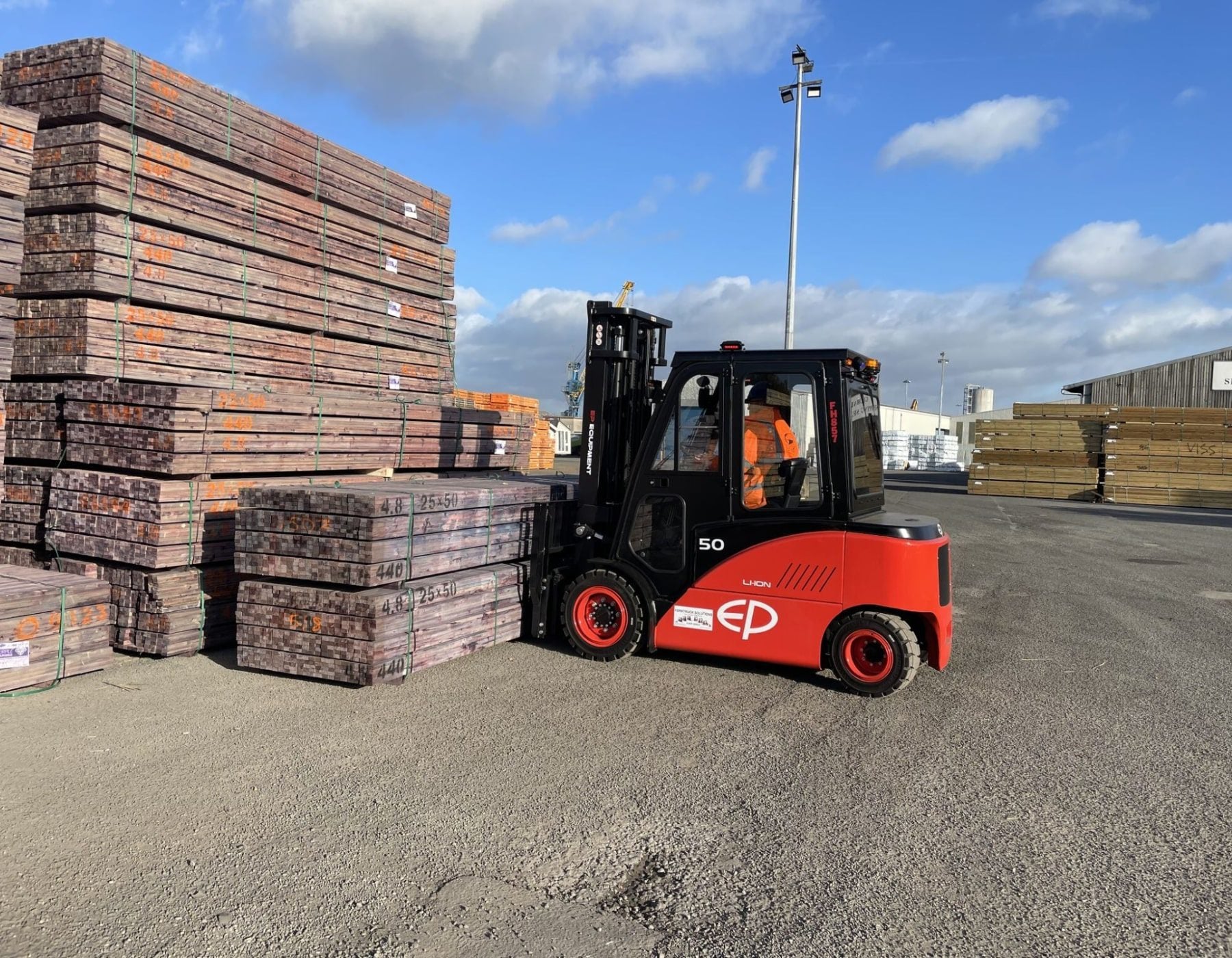 Red EP electric forklift