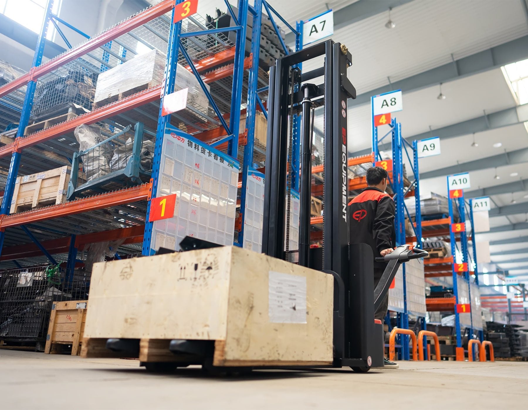 Red EP truck forklift