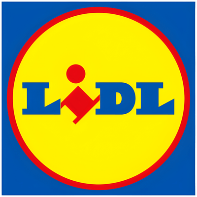 Lidl logo on a blue background